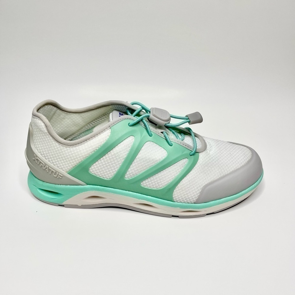 NEW XTRATUF White and Green Contrast Mesh Spindrift Seafoam Water Sneakers US 7
